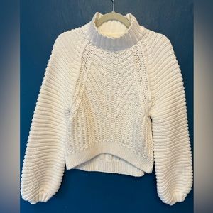 Free People Sweetheart Balloon Sleeve Sweater